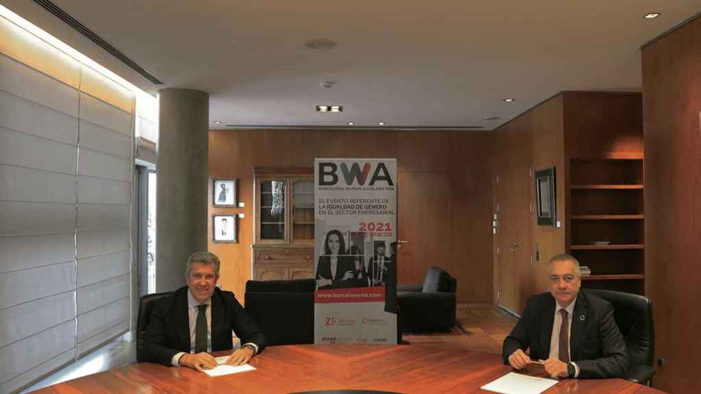 Firma del acuerdo de colaboración entre la Zona Franca y la Fundación Incyde / CZFB