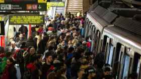 Imagen de una huelga en febrero en el Metro de Barcelona / EFE