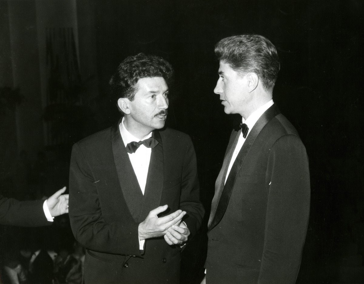 Alain Robbe Grillet junto a Alain Resnais