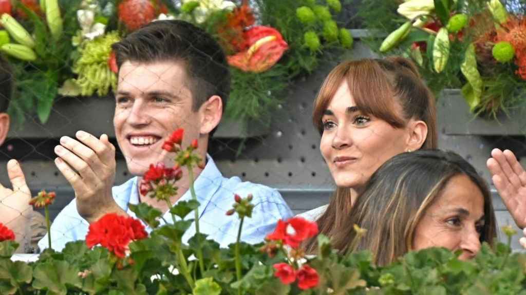 Miguel Bernardeau y Aitana Ocaña en el partido de tenis / EP