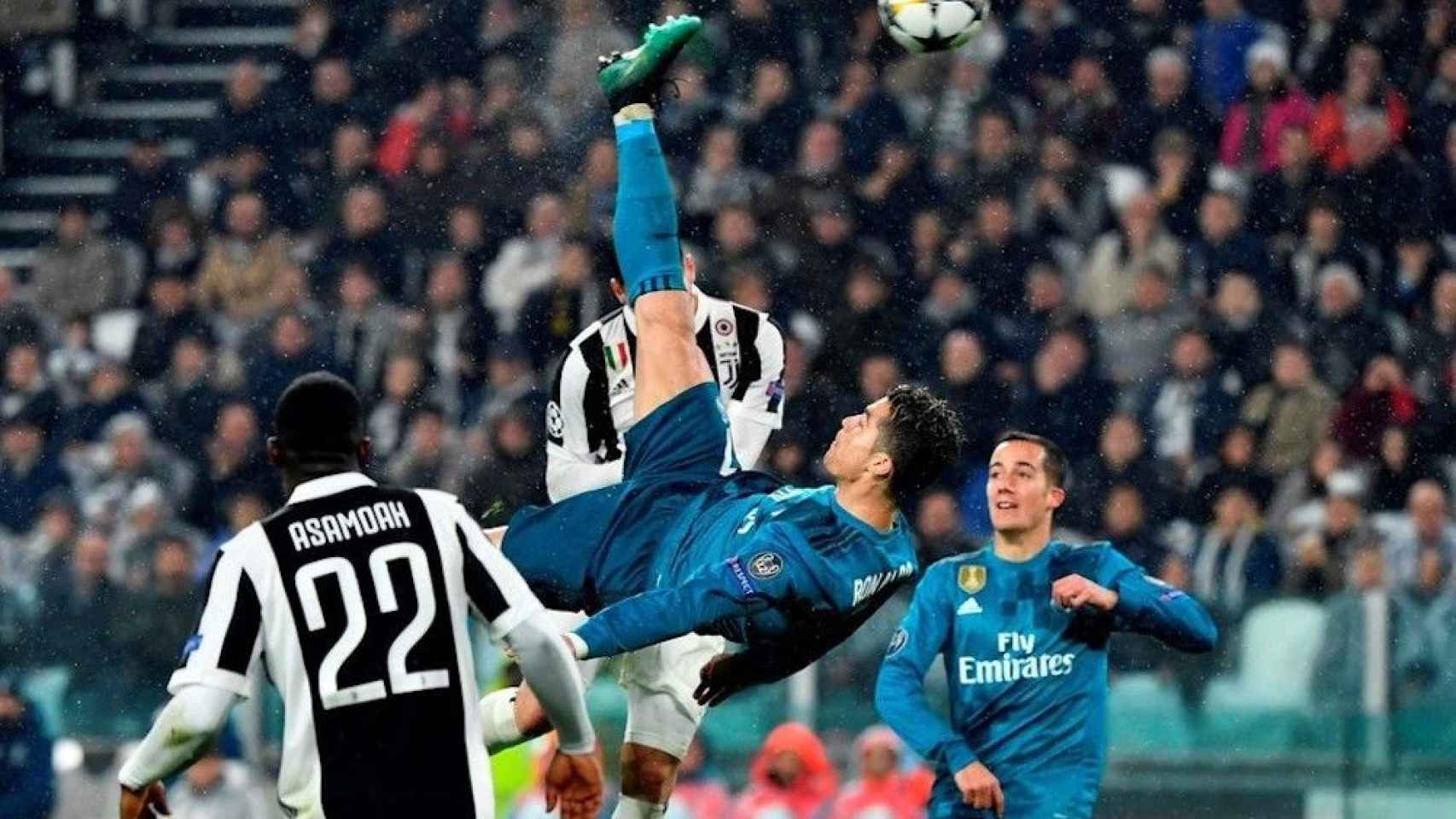 Cristiano Ronaldo en su gol de chilena