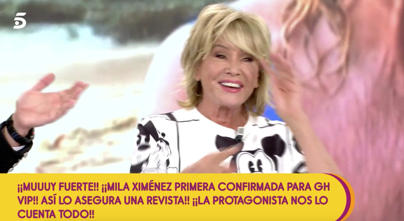 Mila Ximénez confirma en el programa 'Sálvame' que entará en 'GH VIP' / MEDIASET