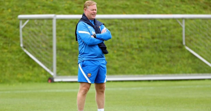 Ronald Koeman en un entrenamiento reciente del Barça / FC Barcelona