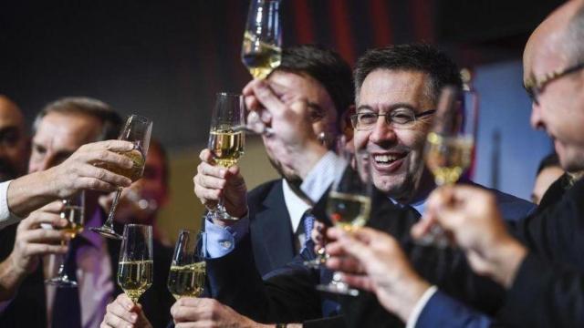 Bartomeu, en el encuentro con los medios de comunicación / EFE