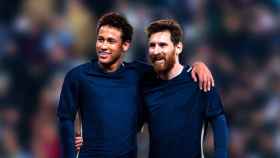 Neymar y Messi tras un partido del Barça / EFE