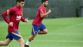 Luis Suárez entrenando con el Barça en pretemporada / FC Barcelona