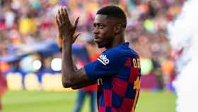 Una foto de Ousmane Dembelé en la presentación oficial del Gamper / FCB