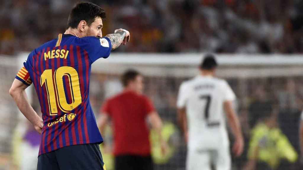 Una foto de Leo Messi durante un partido del Barça / EFE