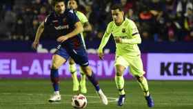 Una foto de Coutinho durante el partido frente al Levante de octavos de Copa del Rey