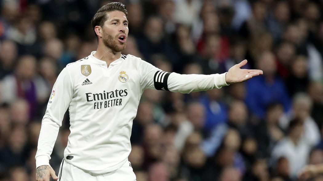 Sergio Ramos en una acción con el Real Madrid / EFE