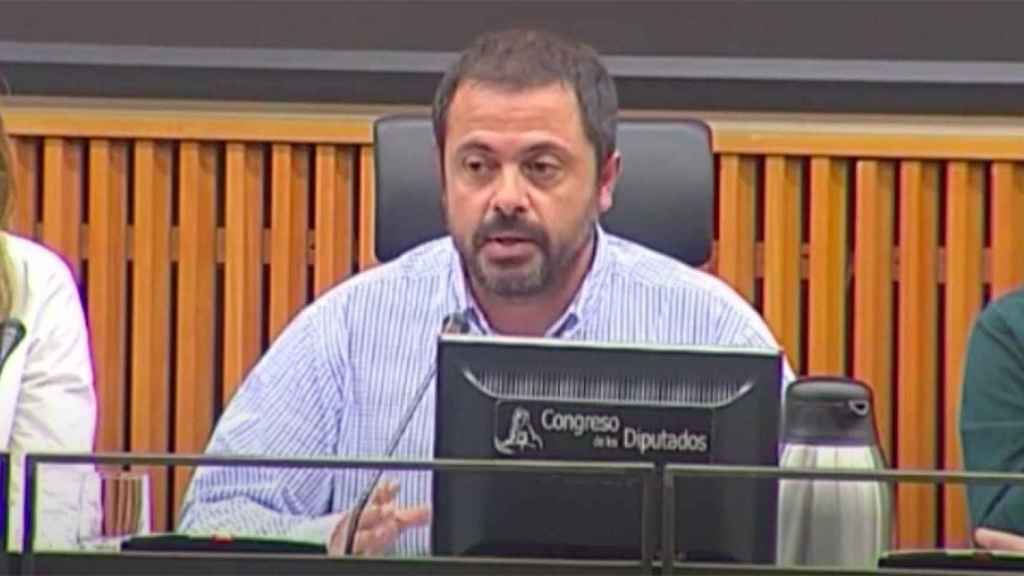 Pedro Arancón, presidente de la Plataforma por la Honestidad, en una intervención en el Congreso / CG