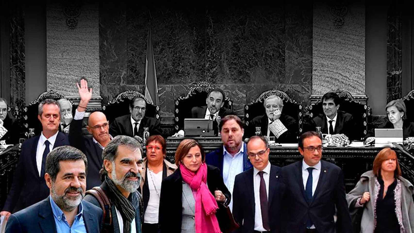 Los líderes del 'procés' independentista, expuestos a una inhabilitación larga / FOTOMONTAJE CG