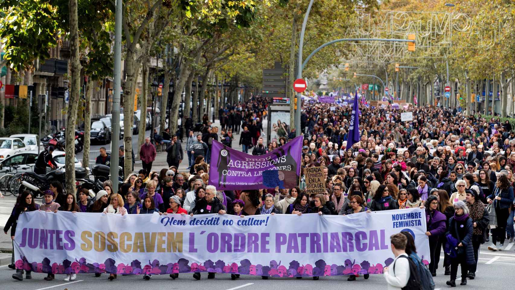 Manifestación con motivo del Día Internacional para la Eliminación de la Violencia contra las Mujeres, una reivindicación que cuestiona Vox / EFE