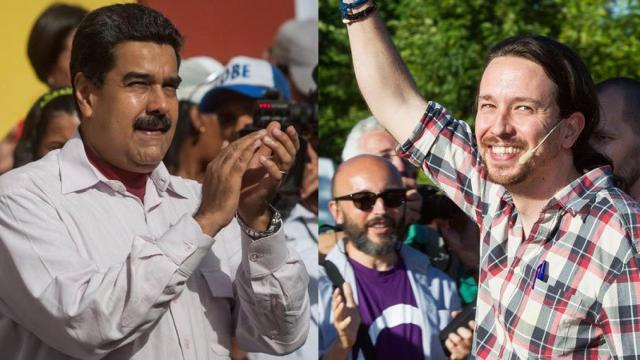 El presidente de Venezuela, Nicolás Maduro, y el líder de Podemos, Pablo Iglesias.
