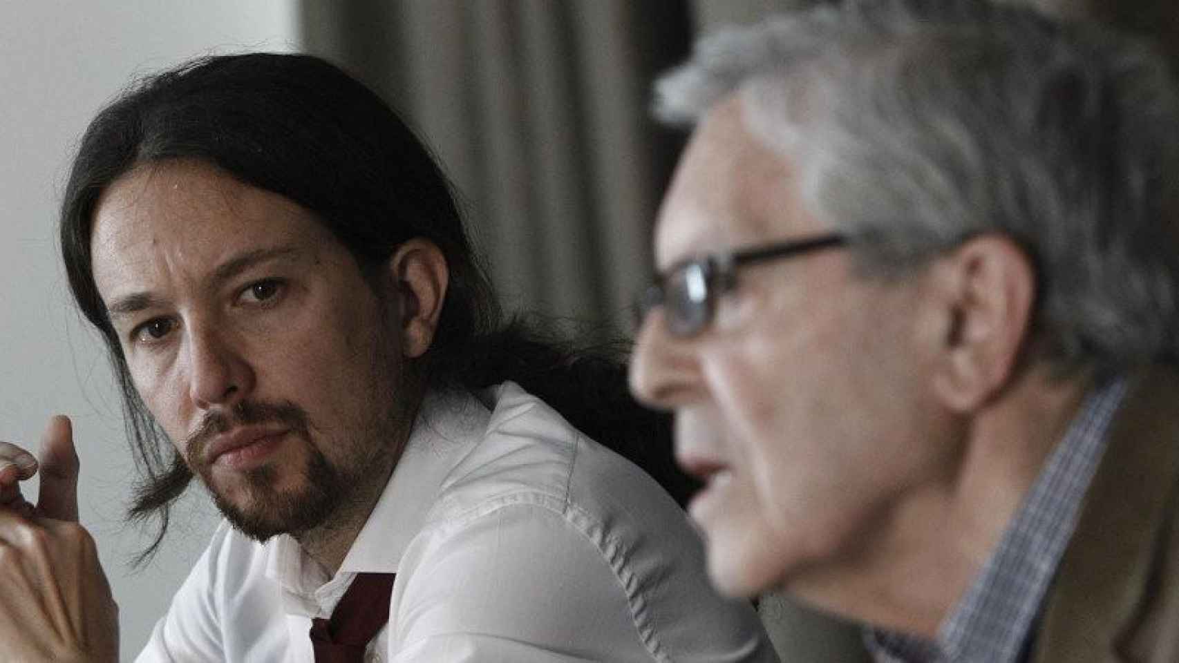 Pablo Iglesias y Carlos Jiménez Villarejo, en una imagen de 2014.