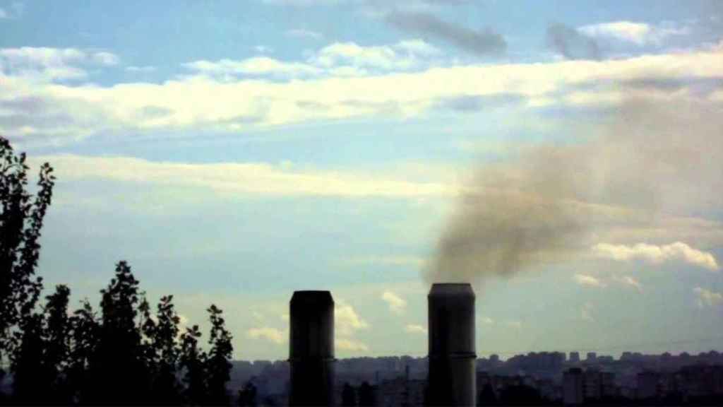 Chimenea de un horno funerario en Carabanchel (Madrid).