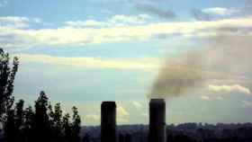 Chimenea de un horno funerario en Carabanchel (Madrid).