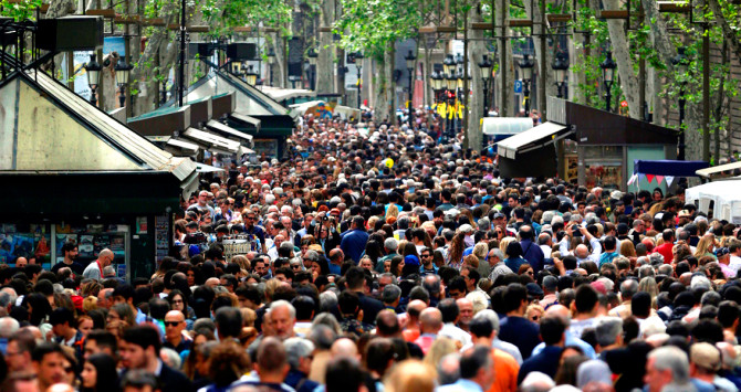 Imagen de las Ramblas de Barcelona