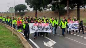 Una manifestación de transportistas corta la Ronda Litoral de Barcelona / EP