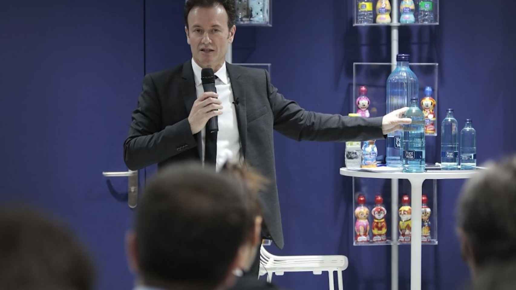 Una foto de François-Xavier Lacroix, director general de Aguas Danone, en el salón Alimentaria 2018