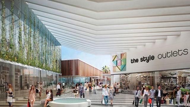 Maqueta del nuevo centro de 'outlets' de Viladecans, que abrirá en otoño