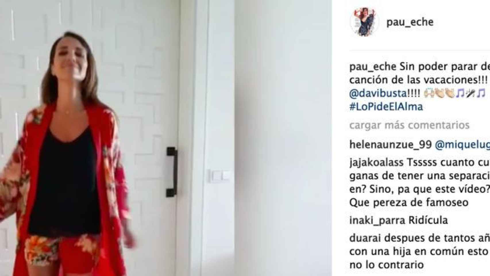 Así baila Paula Echevarría al ritmo de Bustamante