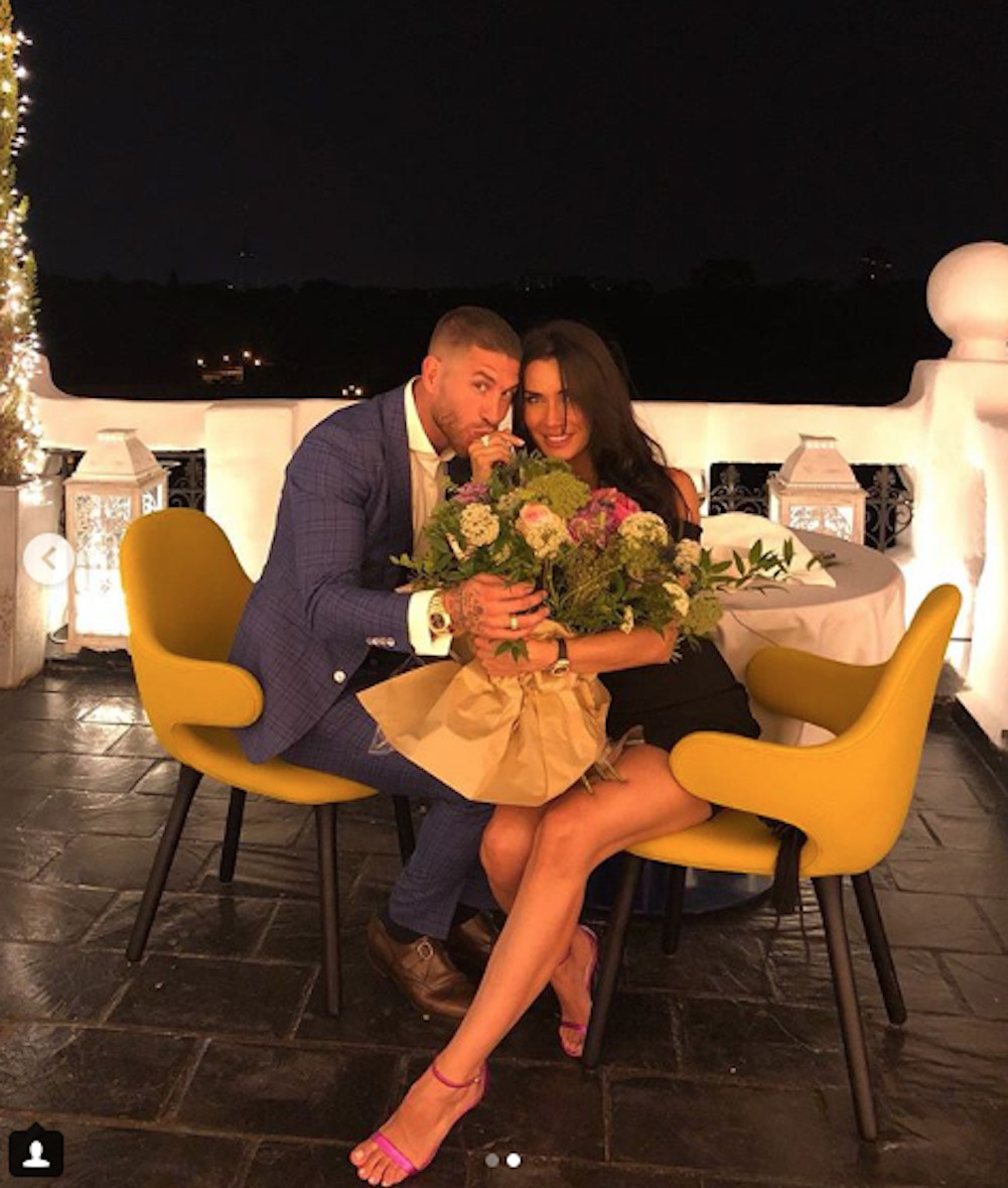 Un foto de Sergio Ramos y Pilar Rubio tras pedirle matrimonio / INSTAGRAM