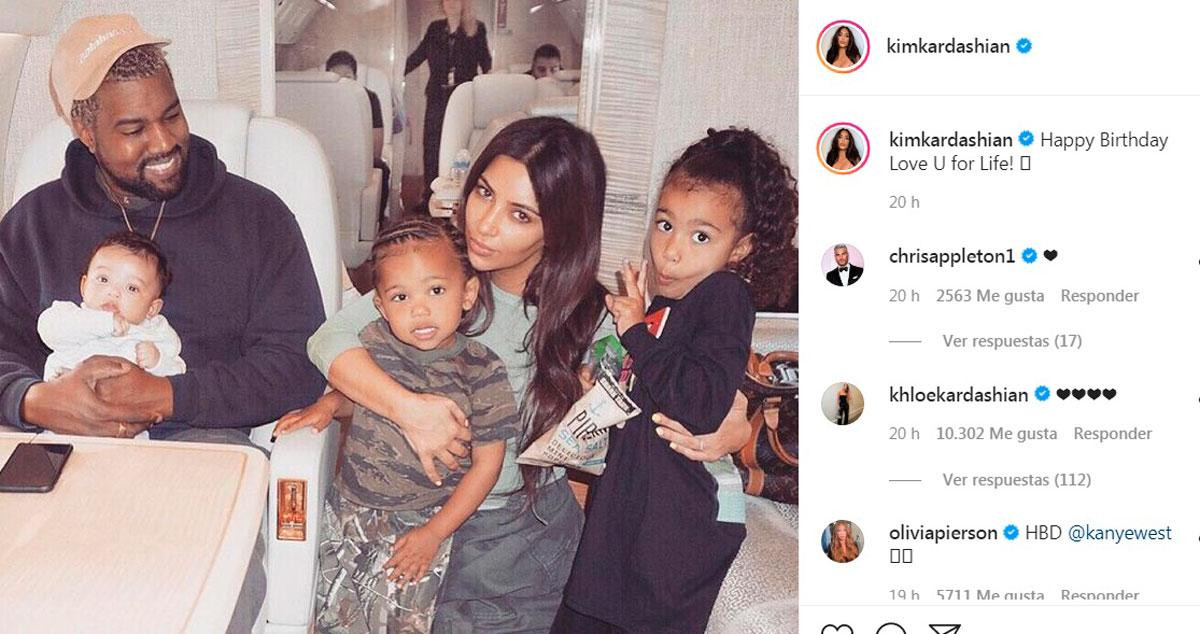 Felicitación de Kim a Kanye /INSTAGRAM