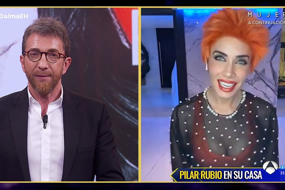 Pilar Rubio conecta desde casa para hacer su sección