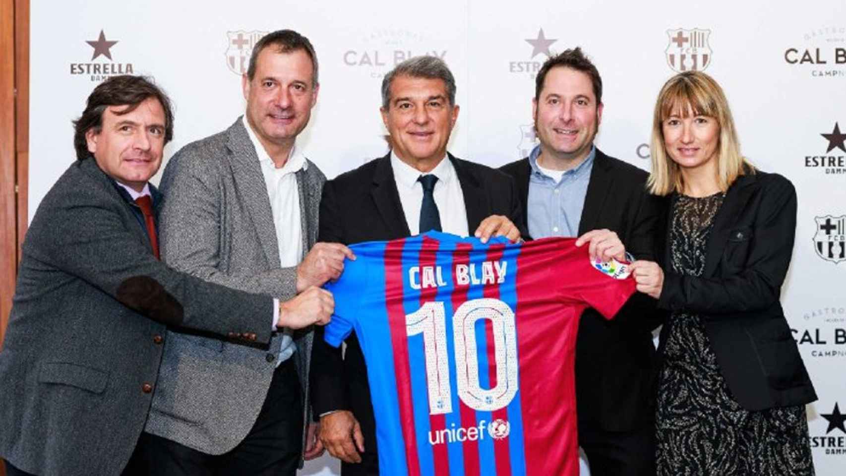 Joan Laporta, en la presentación del Gastrobar Cal Blay Camp Nou / FCB