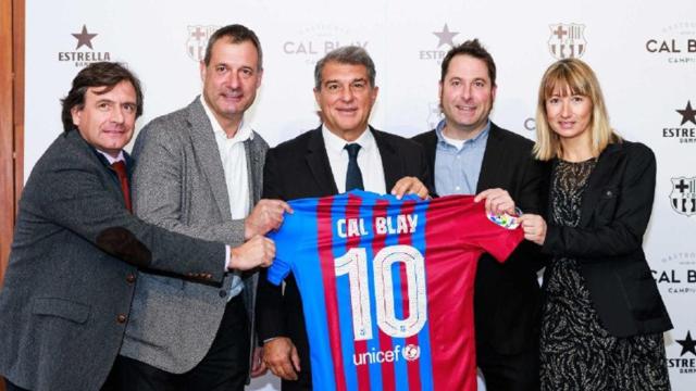 Joan Laporta, en la presentación del Gastrobar Cal Blay Camp Nou / FCB