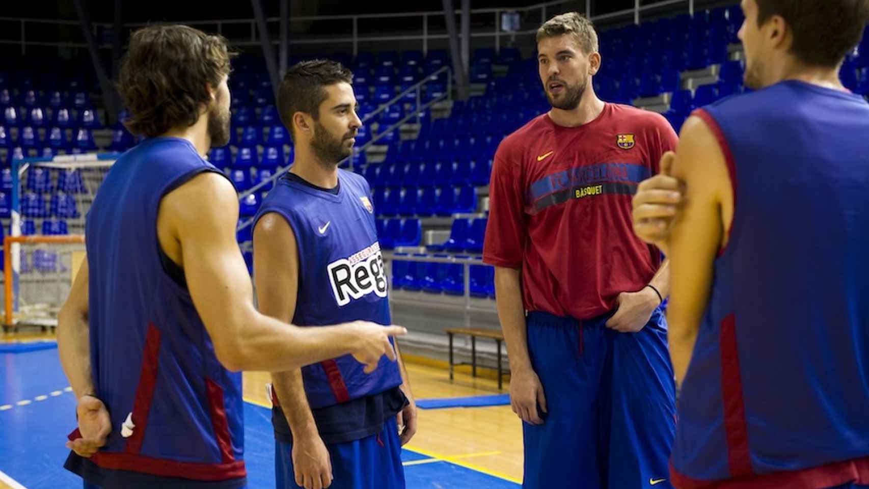 Una foto de archivo de Marc Gasol entrenándose en el Palau Blaugrana cuando ya no pertenecía al Barça