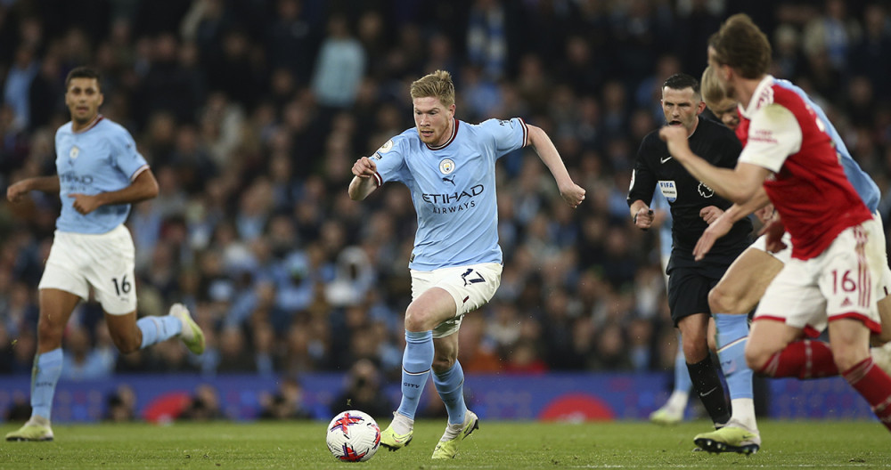 Kevin de Bruyne, durante el partido contra el Arsenal / EFE