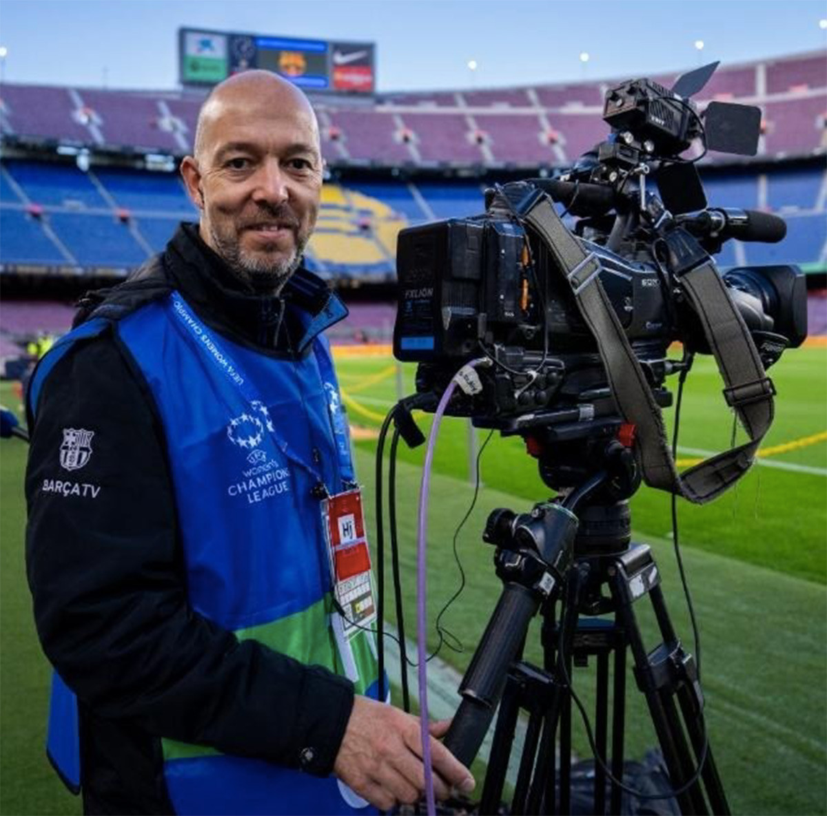 Ernest Méndez, antes de un partido del Barça de Champions League en el Camp Nou / CEDIDA