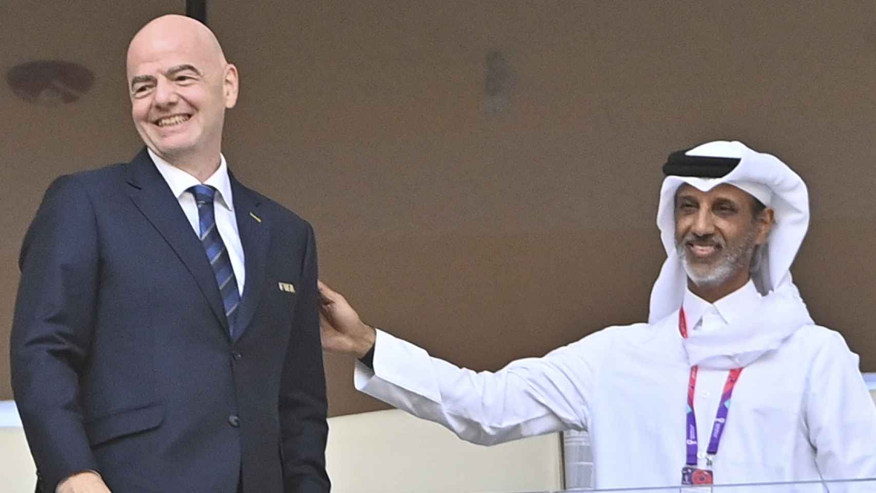 Gianni Infantino, en el palco de uno de los estadios del Mundial de Qatar / EFE