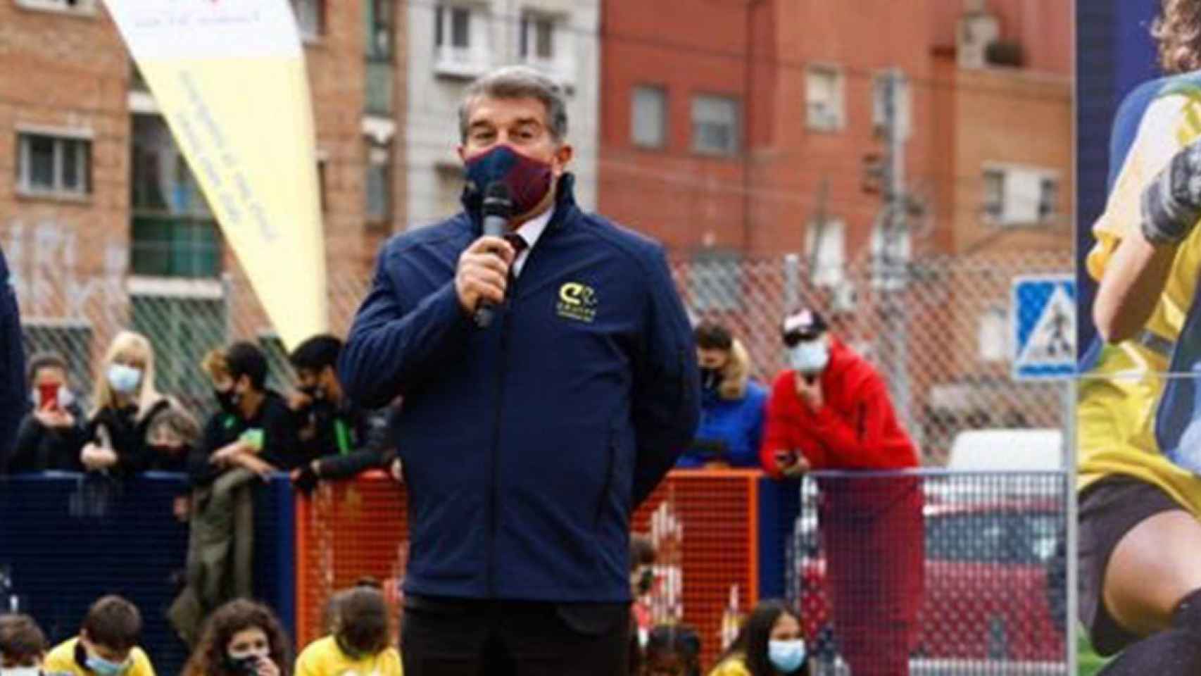 Joan Laporta, en el acto de la Fundación Johan Cruyff en Hospitalet del Llobregat / FCB