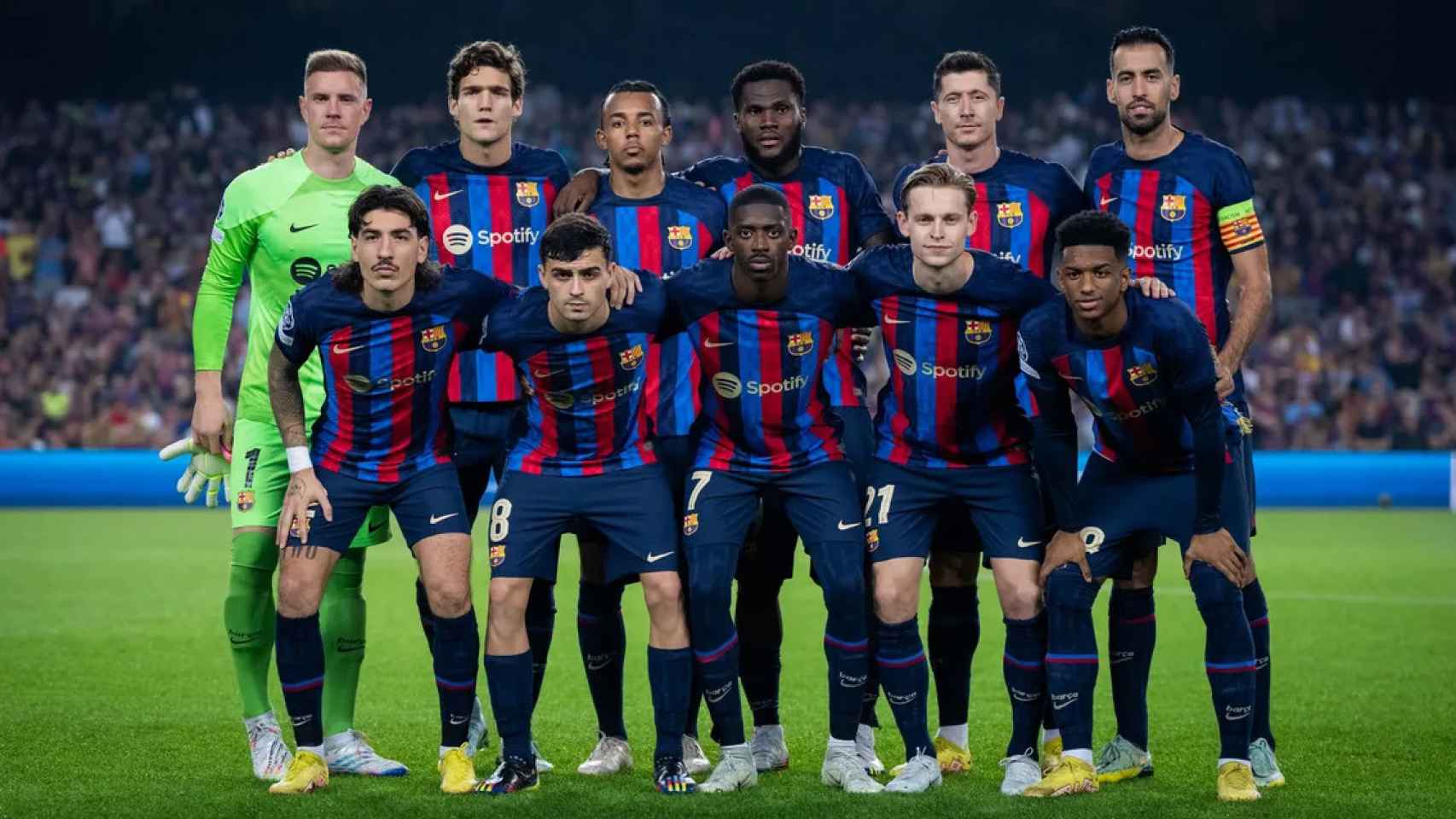 El once del Barça de Xavi durante la derrota contra el Bayern Múnich / FCB