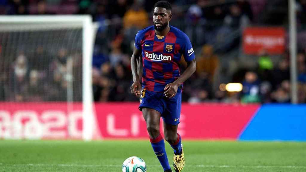 Samuel Umtiti durante un encuentro con el Barça /REDES