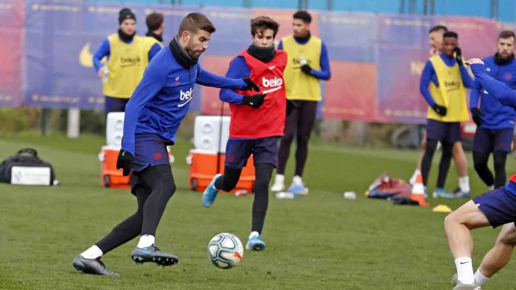 Imágenes de Gerard Piqué en un entrenamiento del Barça | FCB