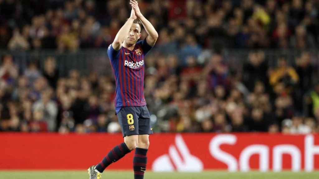 Una foto de Arthur durante un partido del Barça / FCB