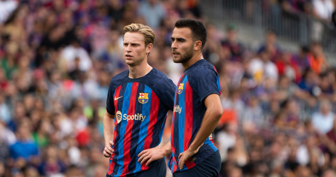 Frenkie de Jong y Eric Garcia - Barça VS Elche / LUIS MIGUEL AÑÓN (CG)