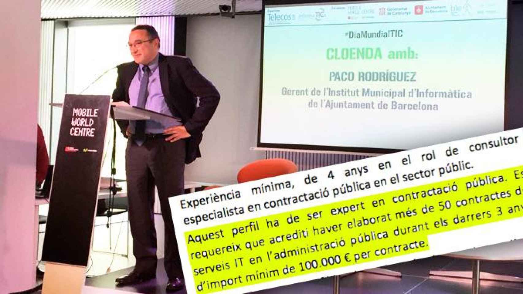 Paco Rodríguez, gerente del Instituto Municipal de Informática (IMI) del Ayuntamiento de Barcelona, con el 'traje a medida' / CG