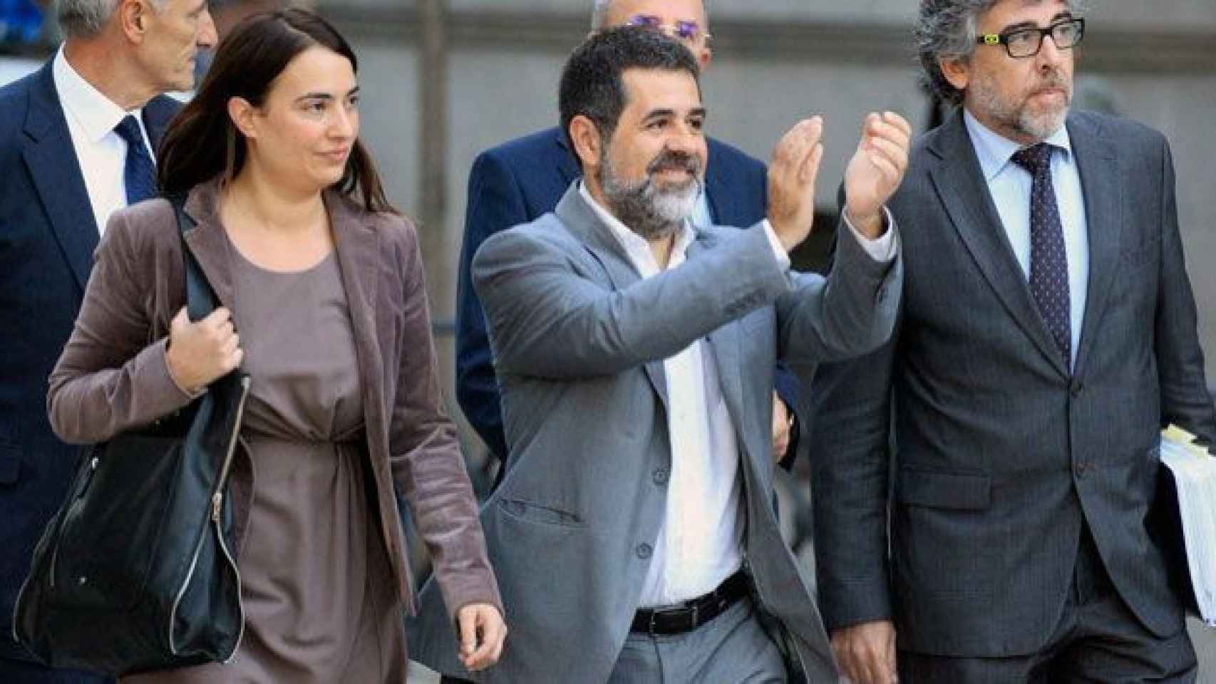 Jordi Sànchez, en el centro, en una imagen de archivo