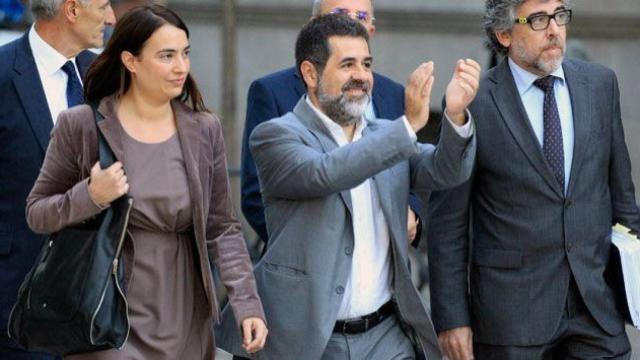 Jordi Sànchez, en el centro, en una imagen de archivo