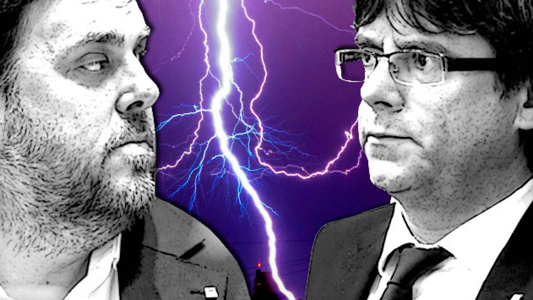 Oriol Junqueras, líder de ERC, y Carles Puigdemont, presidente de la Generalitat / FOTOMONTAJE DE CG