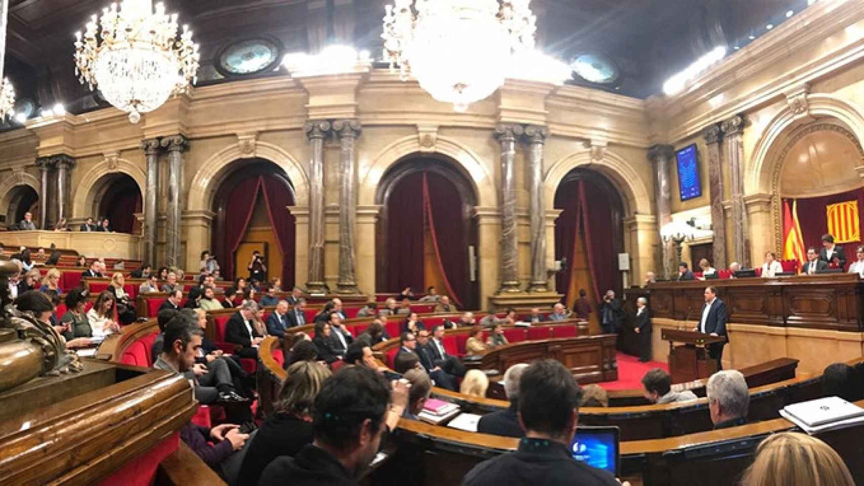 Oriol Junqueras, vicepresidente de la Generalitat, durante la presentación de los presupuestos de 2017 / ERC