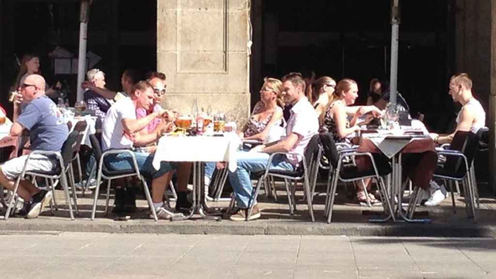 Terraza de un local del centro de Barcelona.