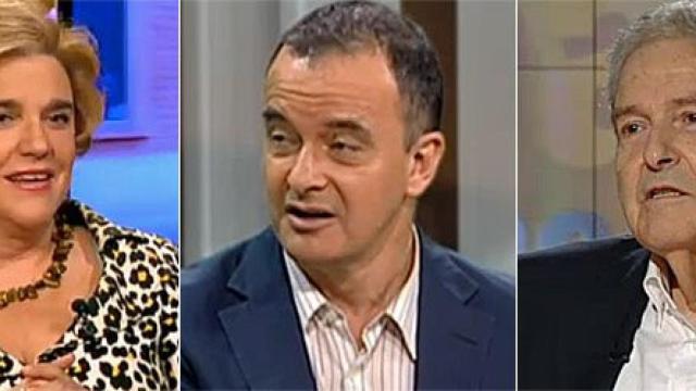 Pilar Rahola, Alfred Bosch y Josep Maria Bricall