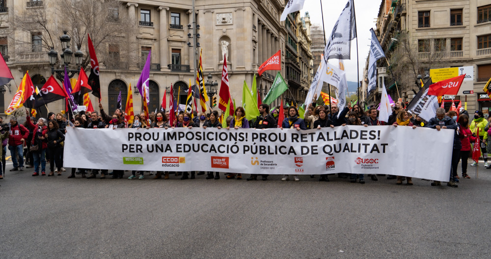 Manifestación de profesores contra el avance del curso escolar / LUIS MIGUEL AÑÓN (CG)