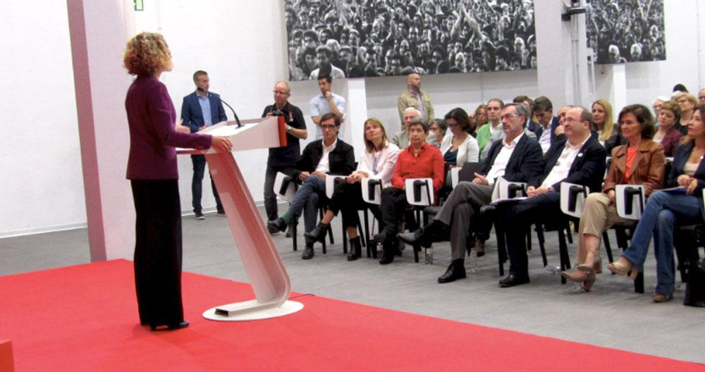 La presidenta del Congreso, Meritxell Batet, en el homenaje a Maria Dolors Renau del PSC / PSC